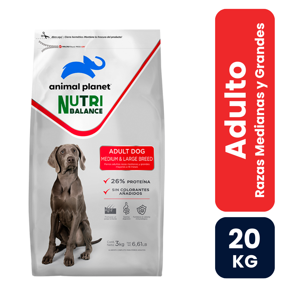Animal Planet Nutribalance Adulto Raza Mediana y Grande 20kg